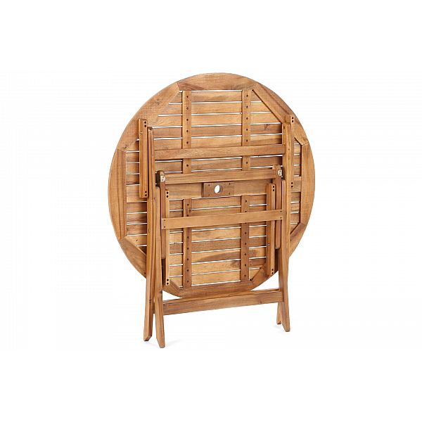 Дерев'яні садові меблі Acacia Round Cross 4+1