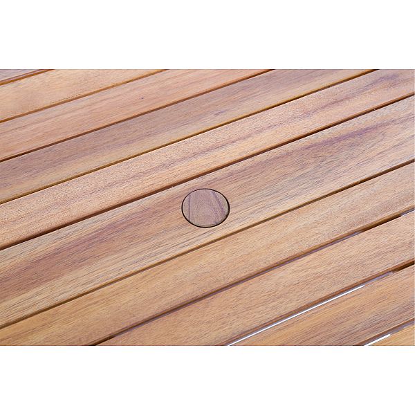 Дерев'яні садові меблі Acacia Round Cross 4+1