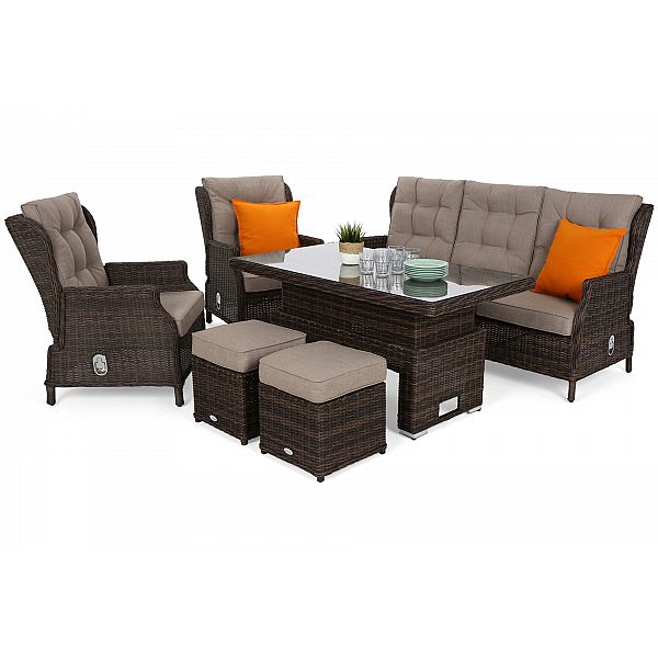 Садові меблі з техноратангу Trivento Plus Brown Mat / Brown Melange