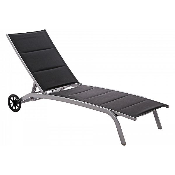 Набір садових шезлонгів Ibiza Silver/Black з алюмінію