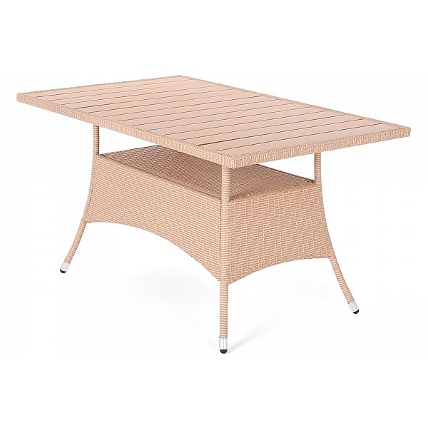 Меблі Doris Elegant Beige 6+1 з техноратанга з подушками