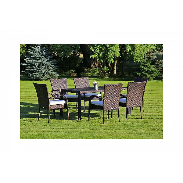 Меблі з техноротангу Mori Brown 6+1