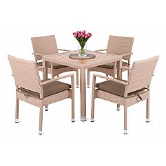 Меблі Doris Square Beige 4+1 з техноротангу