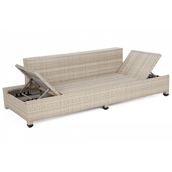 Диван Milano 2 в 1 техноротанг Бежевий / Бежевий Меланж