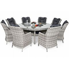 Садові меблі з техноротангу Bristol Round Elegant 180 см Light Grey / Grey Melan..