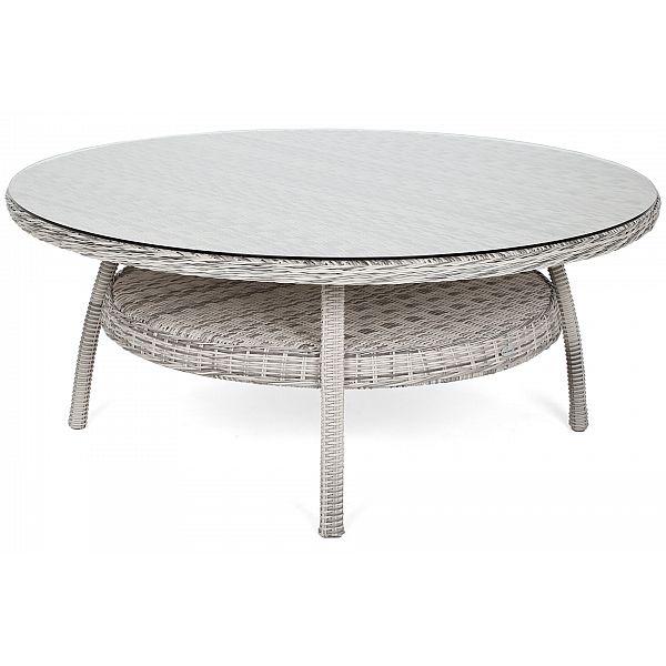 Садові меблі з техноротангу Bristol Round Elegant 180 см Light Grey / Grey Melange 8+1