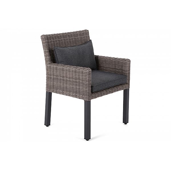 Алюмінієві садові меблі Капрі 145 см Чорний / Світло-Сірий Капрі Коричневий / Сірий 6+1