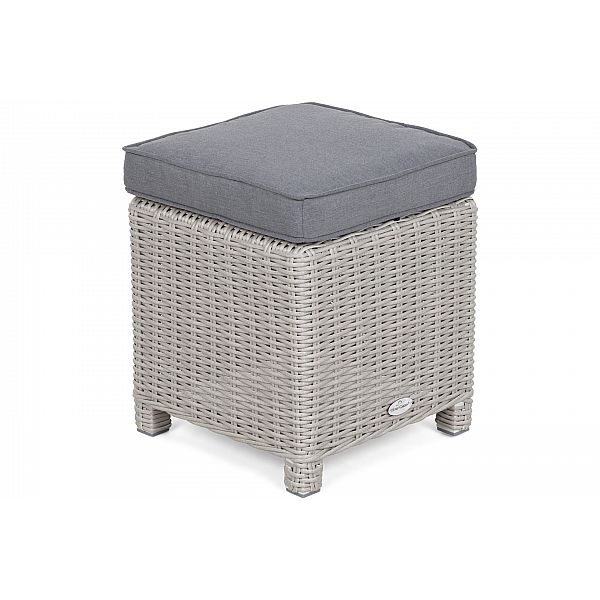 Садовий пуф з техноратангу California White / Grey