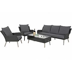Садові меблі з техноратангу Almeria Grey / Grey Melange