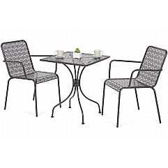 Металеві садові меблі Maja Square Grey 2+1