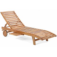 Дерев'яний садовий шезлонг Acacia Lux на колесах