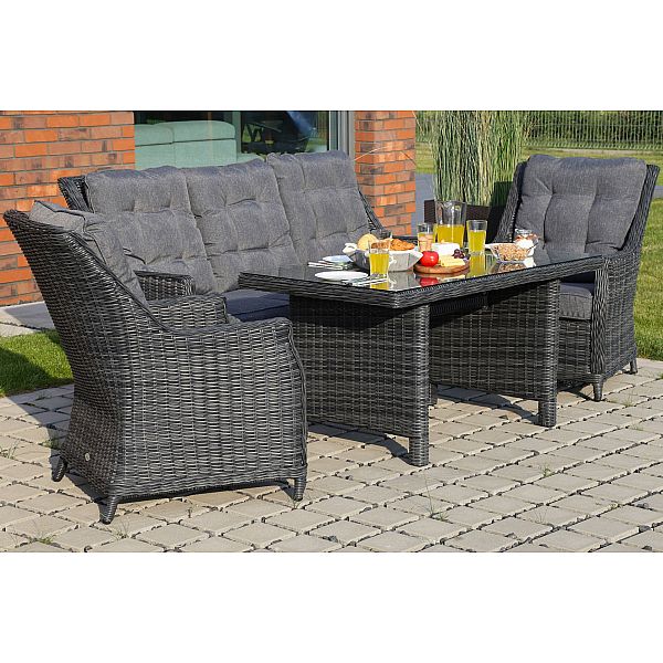 Садові меблі з техноротангу Alicante Brown Mat / Brown Melange