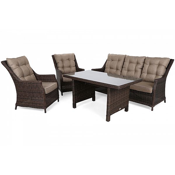 Садові меблі з техноротангу Alicante Brown Mat / Brown Melange