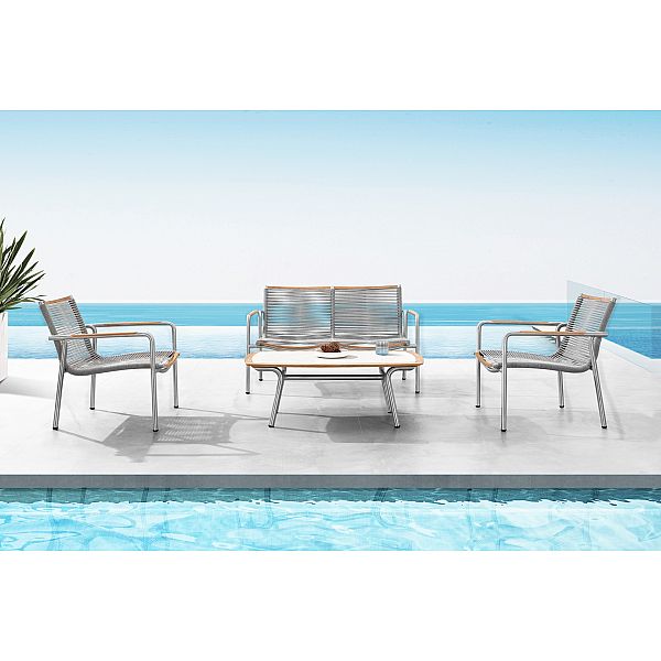 Алюмінієві садові меблі Genoa Silver / Grey