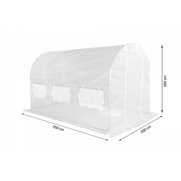 Фольгований тунель 200 x 350 см (7 м²) каркас + біла фольга