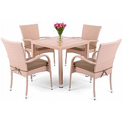 Меблі з техноратангу Mori Square Beige 4+1