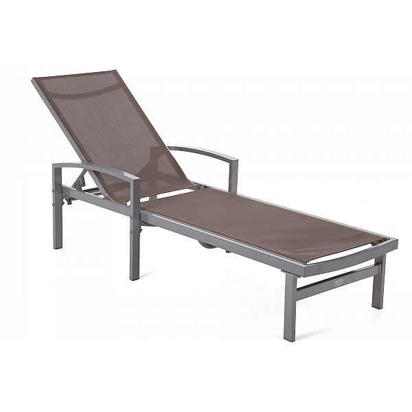 Набір садових лежаків Caravela Silver / Taupe з комплектом столиків Cuba Silver