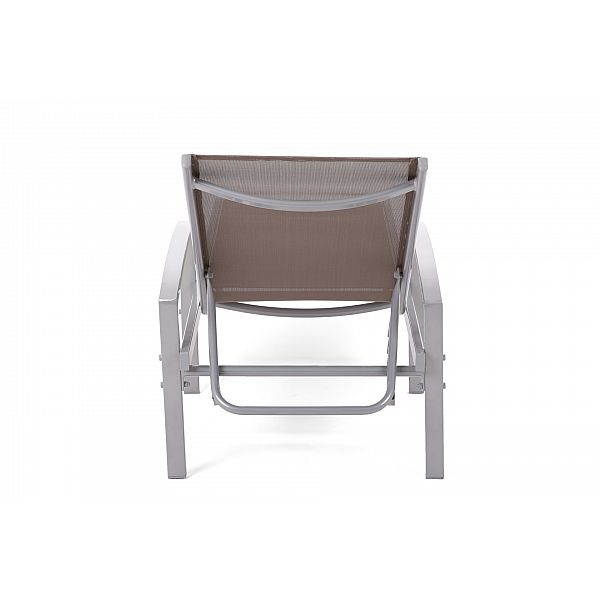 Набір садових лежаків Caravela Silver / Taupe з комплектом столиків Cuba Silver