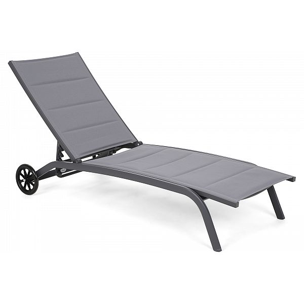 Алюмінієвий садовий шезлонг кольору Ibiza Grey / Window Grey