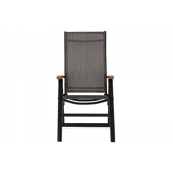 Алюмінієві садові меблі Florence Black / Teak 6+1