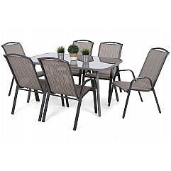 Металлическая садовая мебель Casablanca 150 см Серебристый / Серо-коричневый Сер..