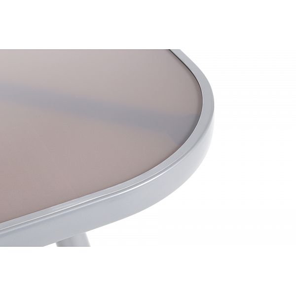 Металлическая садовая мебель Casablanca 150 см Серебристый / Серо-коричневый Серый Атланта / Бежевый В полоску 6+1