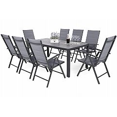 Алюмінієві садові меблі Ibiza 185 см Grey / Window Grey 8+1