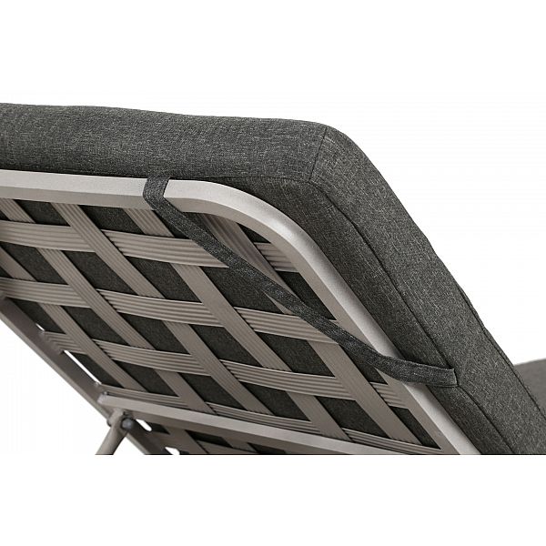 Лежак садовий з техноратангу Samos Cream / Grey Melange