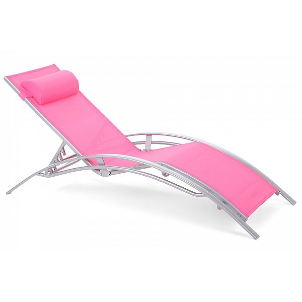 Набір садових лежаків Aruba Silver/Pink з алюмінію