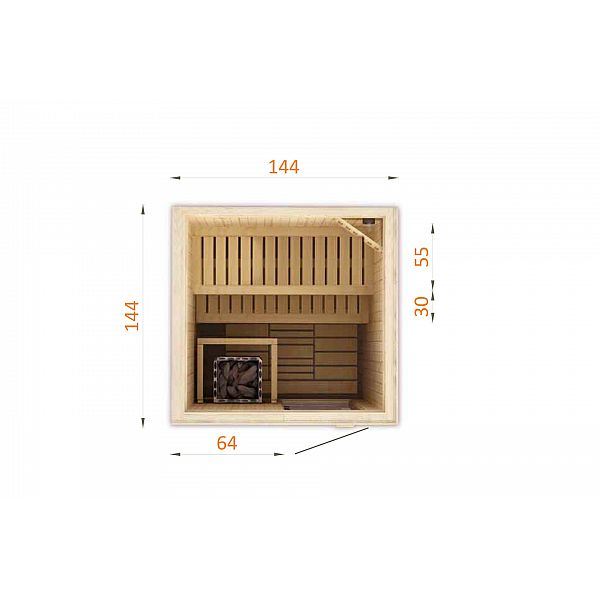 Финская сауна с печью Megiw 1515W0