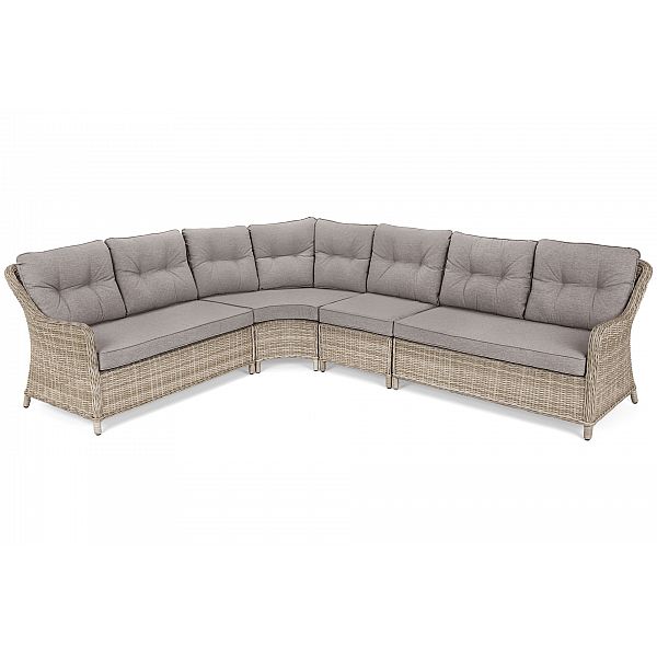 Кутові садові меблі з техноротангу Windsor Beige / Beige Melange