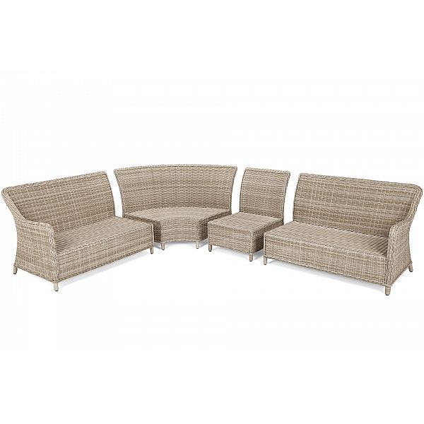 Кутові садові меблі з техноротангу Windsor Beige / Beige Melange