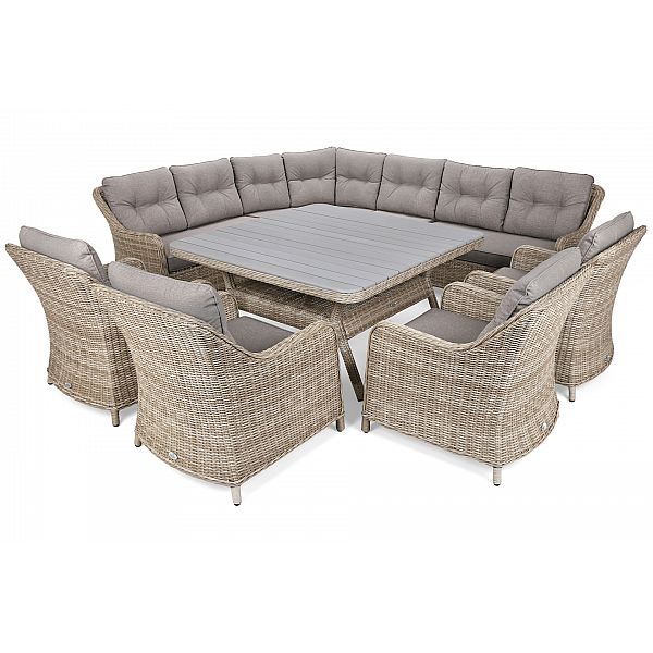 Кутові садові меблі з техноротангу Windsor Beige / Beige Melange
