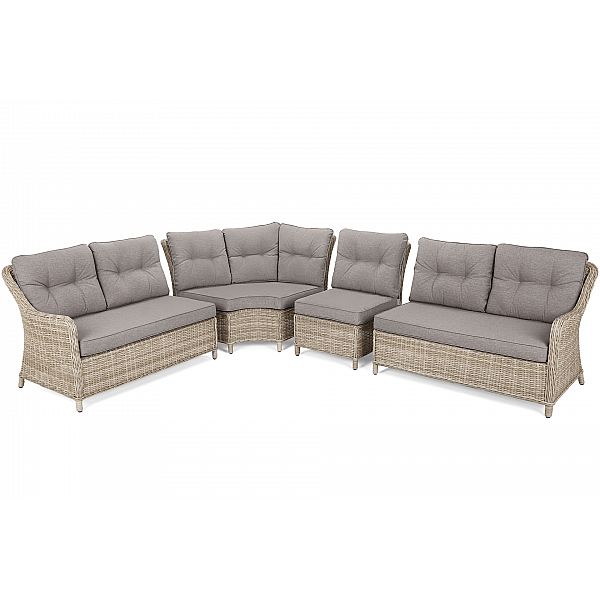 Кутові садові меблі з техноротангу Windsor Beige / Beige Melange