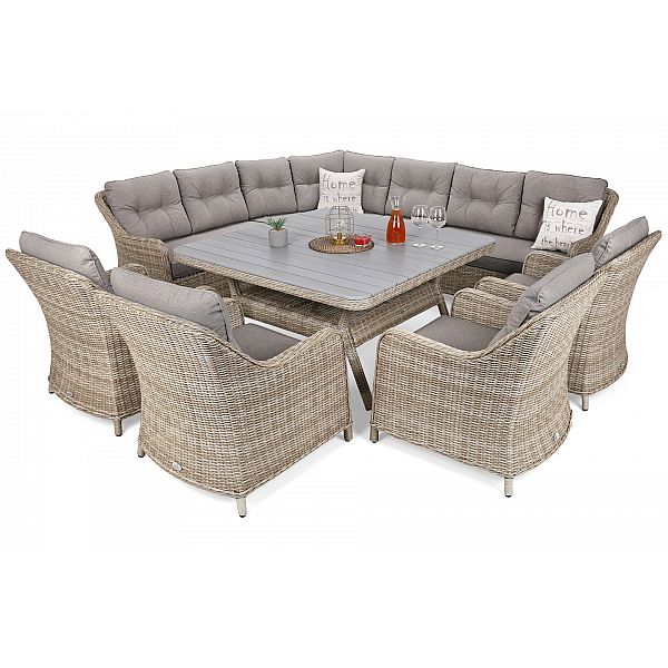 Кутові садові меблі з техноротангу Windsor Beige / Beige Melange