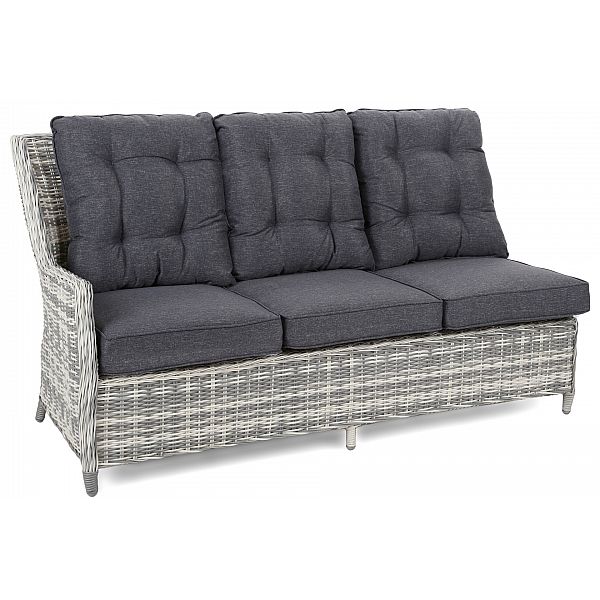 Правий кутовий диван техноротанг Alicante Light Gray / Grey Melange