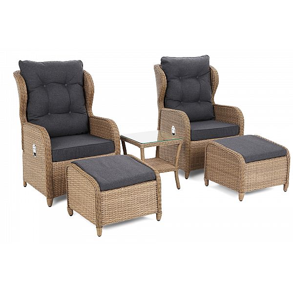 Садові меблі з техноратангу Sofia Light Brown / Grey