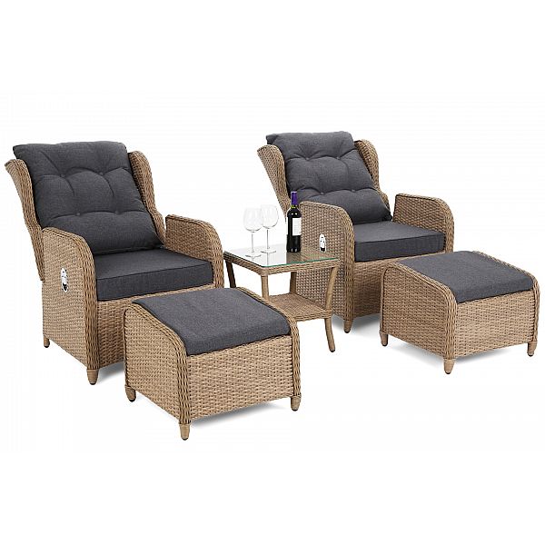 Садові меблі з техноратангу Sofia Light Brown / Grey