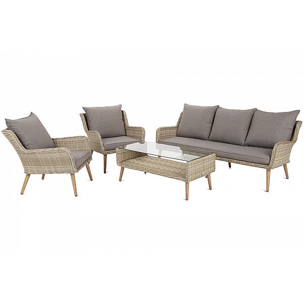 Садові меблі з техноратангу Almeria Beige / Beige Melange
