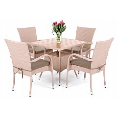 Меблі з техноратангу Mori Square Elegant Beige 4+1