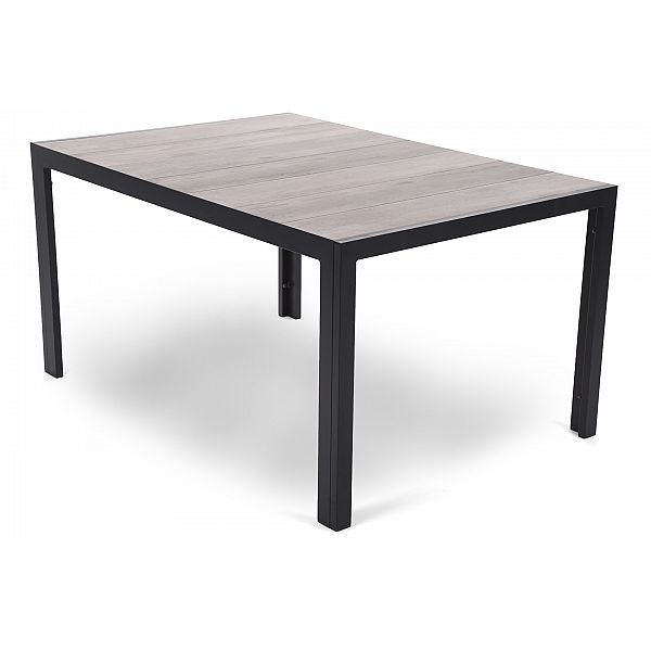 Алюмінієві садові меблі Capri 145 см Black / Light Grey Dallas Brown / Taupe 6+1