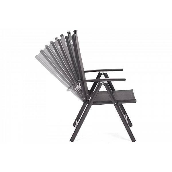 Алюмінієві садові меблі Orlando Basic Black / Black 10+1 з подушками Barbados 10