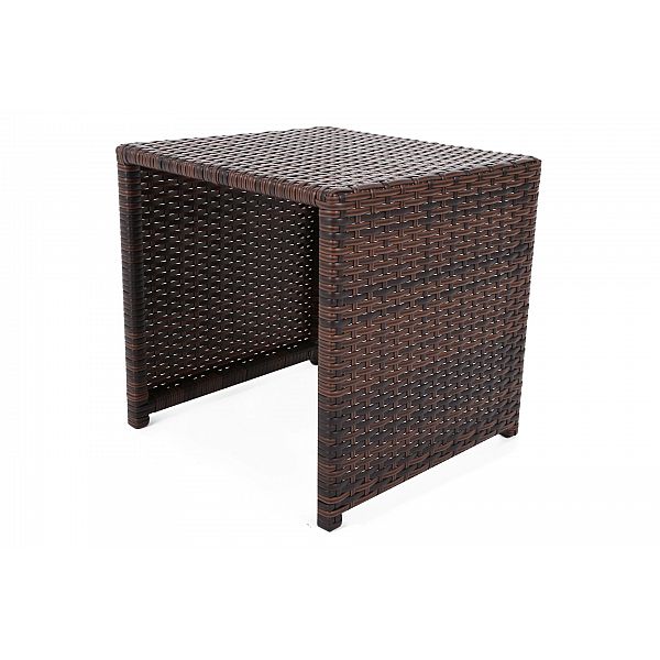 Садовий шезлонг із столиком з техноротангу Bora Bora Brown / Taupe