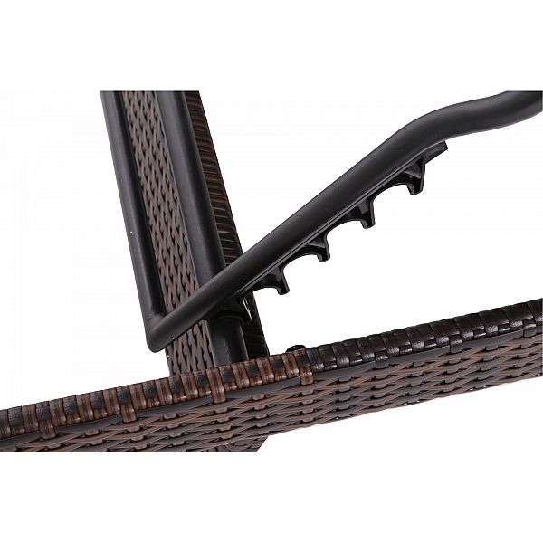 Садовий шезлонг із столиком з техноротангу Bora Bora Brown / Taupe