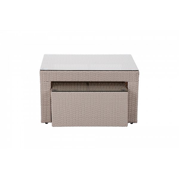 Садовий диван Milano Coffee Beige / Beige Melange з техноротангу