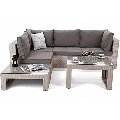 Садовий диван Milano Coffee Beige / Beige Melange з техноротангу