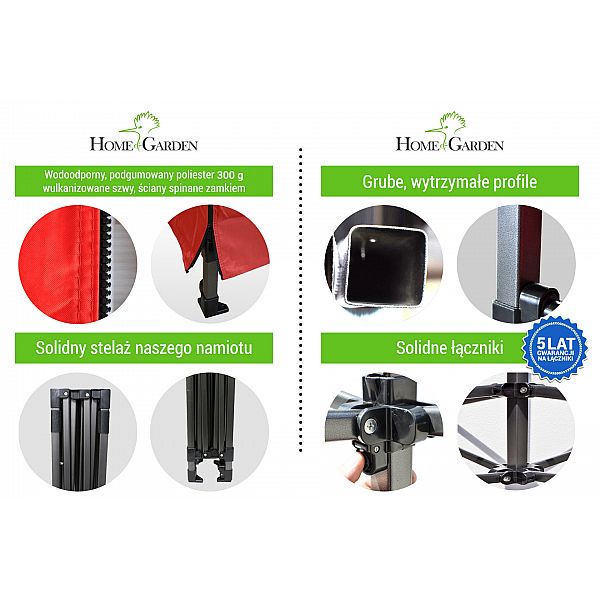 Торговий намет 300 х 300 см червоний