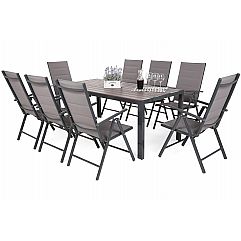 Алюмінієві садові меблі Ibiza 185 см Grey / Platinum Grey 8+1