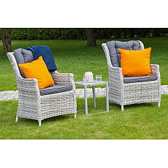 Набір крісел Bristol Light Grey / Grey Melange зі столиком Cuba Silver
