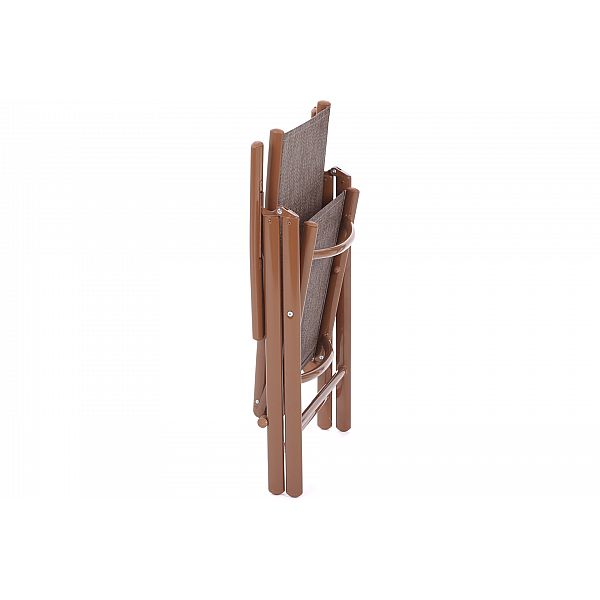 Коричневий алюмінієвий садовий стілець Ibiza Basic Brown / Brown